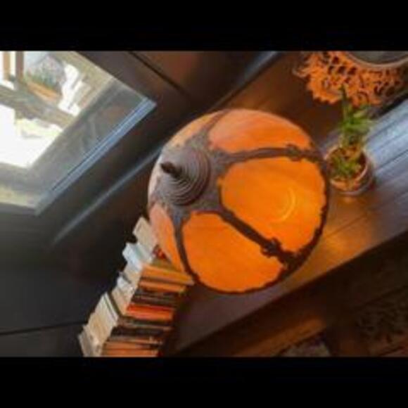 Antique Bradley & Hubbard 1920’s Slag Glass Table Lamp - Picture 2 of 7